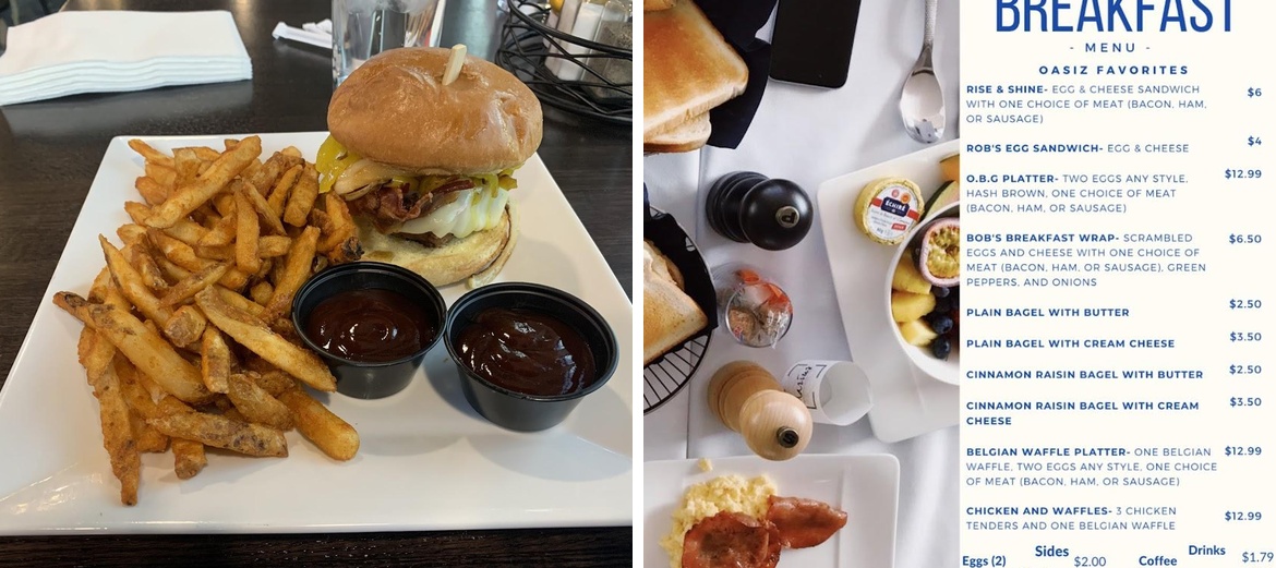 Oasiz Bar & Grill Menu
