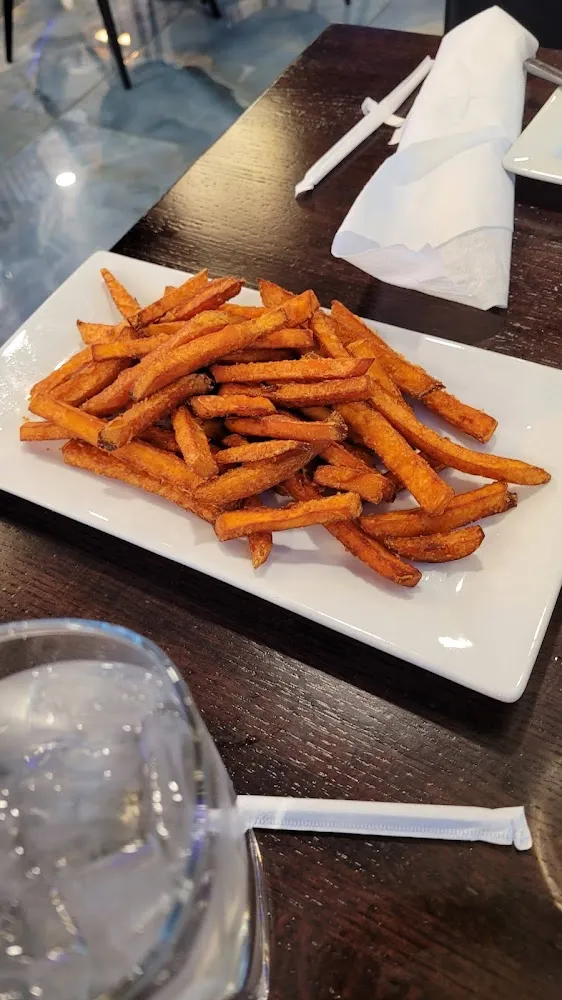 Burger with Sweet Potato Fries