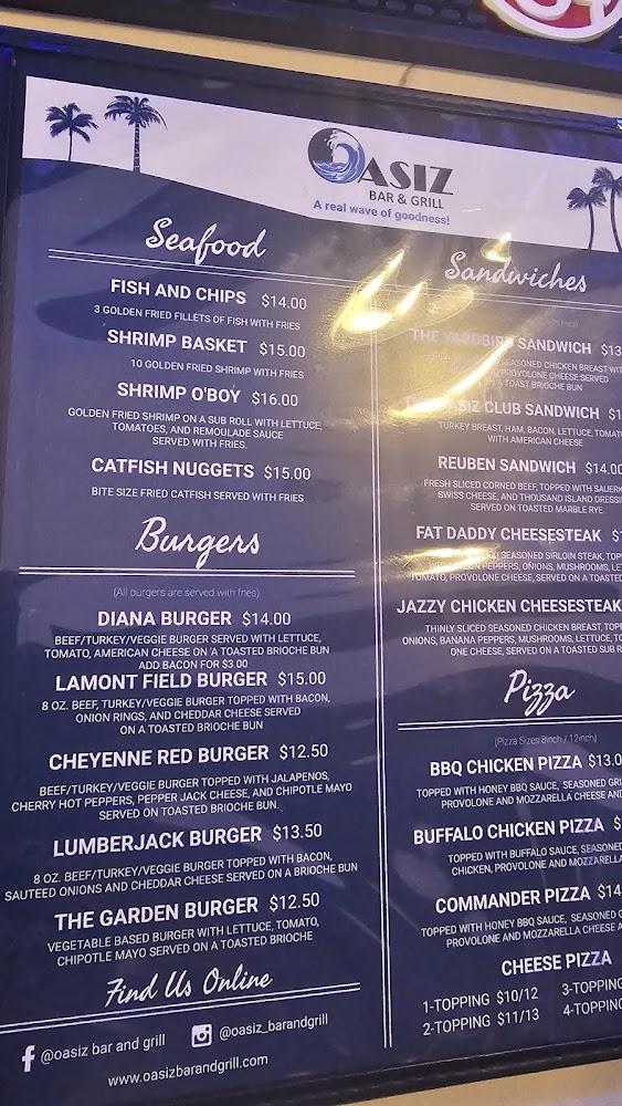 Oasiz Bar & Grill Menu image 3