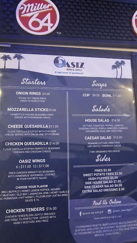 Oasiz Bar & Grill Menu image 4